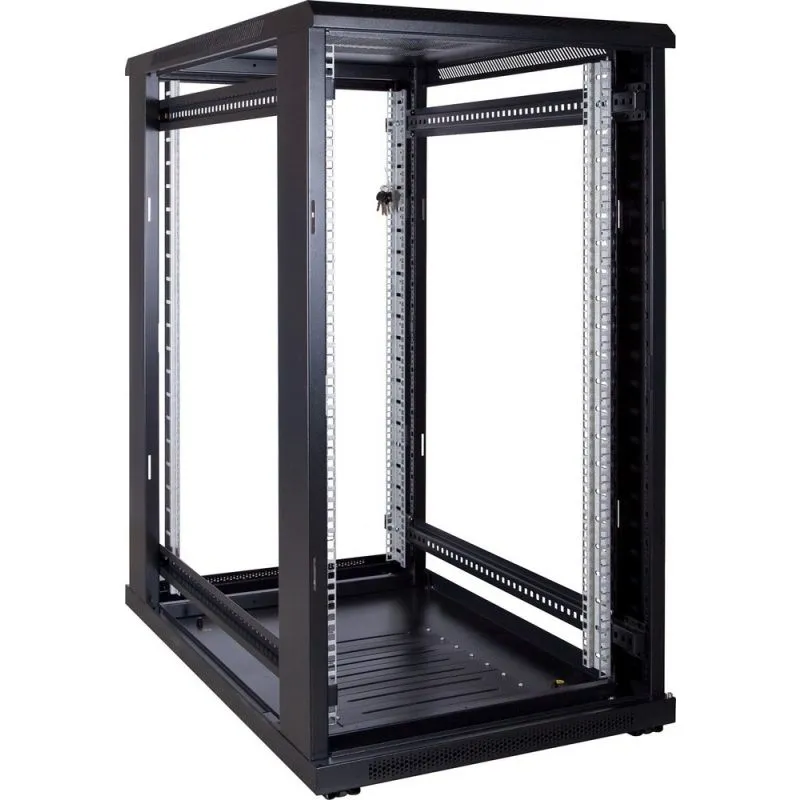 22U patchkast met glazen deur 600x1000x1200mm (BxDxH)