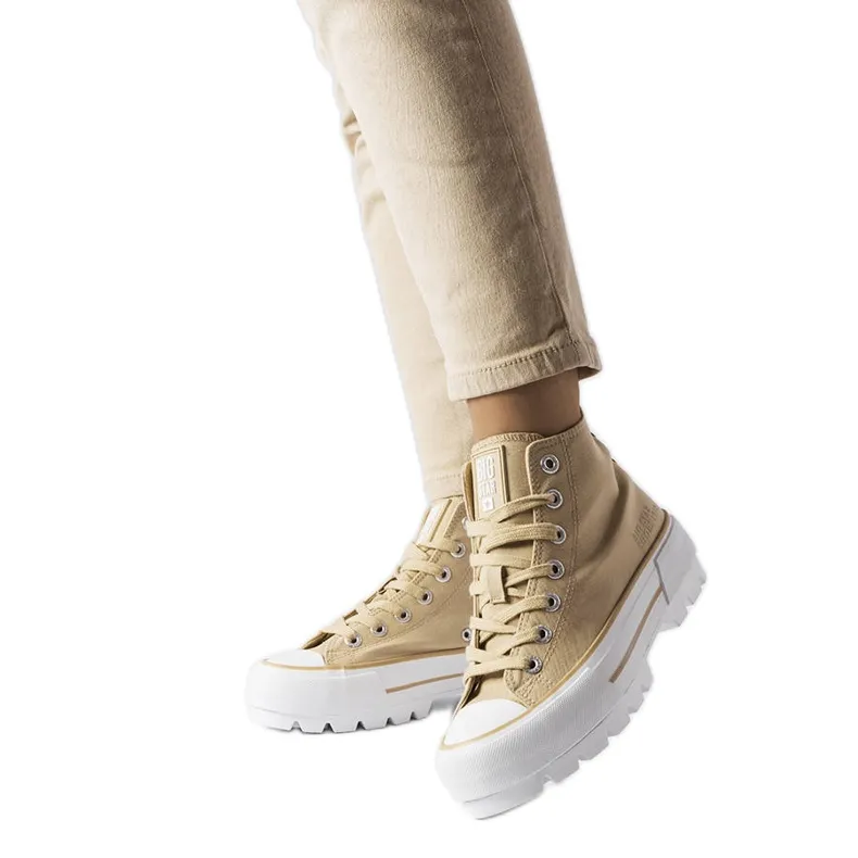 Beige sneakers van Big Star LL274160