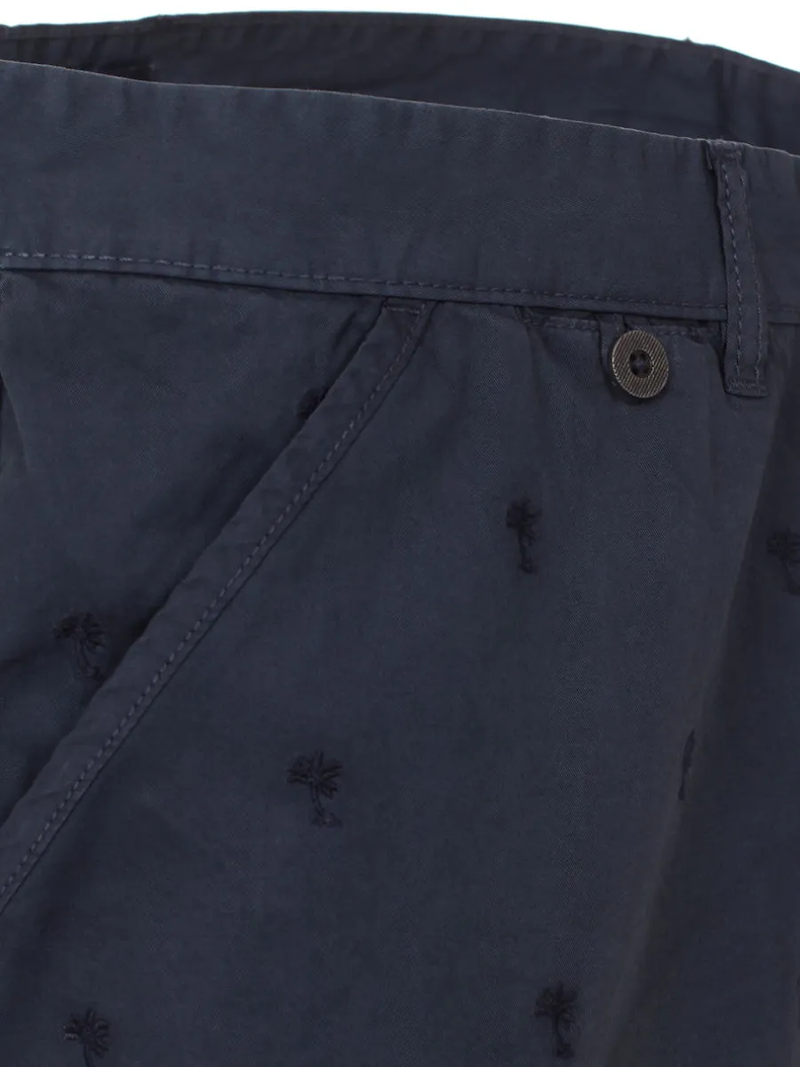Casa Moda Korte Broek Palmboom Motief Blauw 593199200
