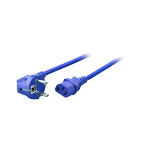 Gekleurd netsnoer Blauw C13/Euro L1,8m