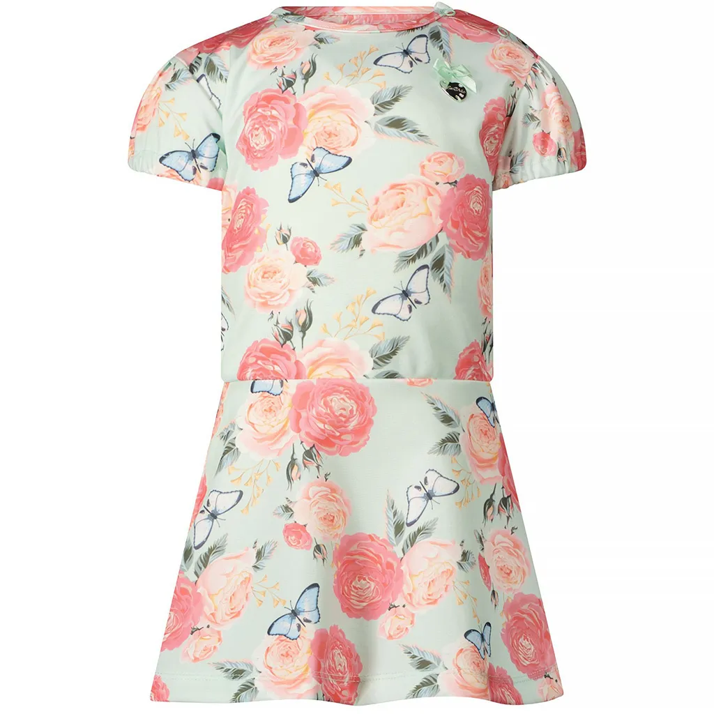 Jurk Scilla rose garden (misty green)