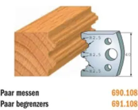 Paar profielmessen 40 mm nr. 108