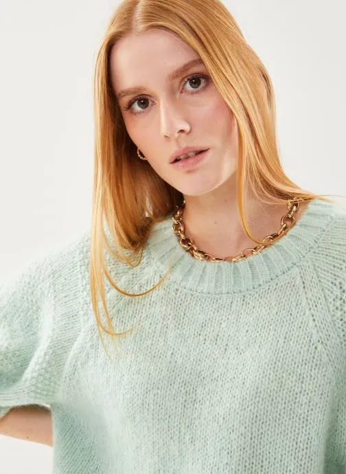      SELECTED FEMME SLFLOUVILJA 3/4 KNIT ONECK  GROEN   