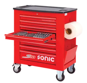 Sonic Gevulde gereedschapswagen S10 420-dlg. rood