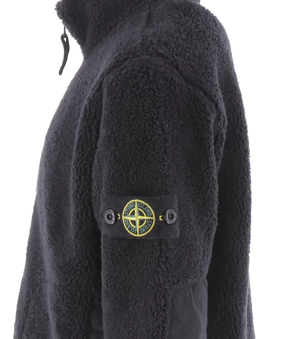 STONE ISLAND FLEECE JAS  ZWART