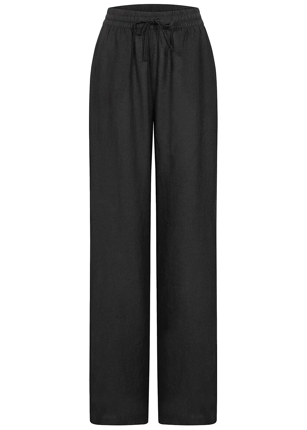 VERO MODA DAMEN NOOS HOSE MIT GUMMIBUND UND WEITEN BEINEN 2POCKETS SCHWARZ